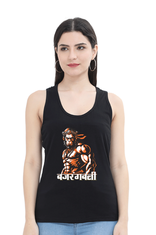 Hanuman StrengthTank Top T-Shirts for Women Vastrdhamm