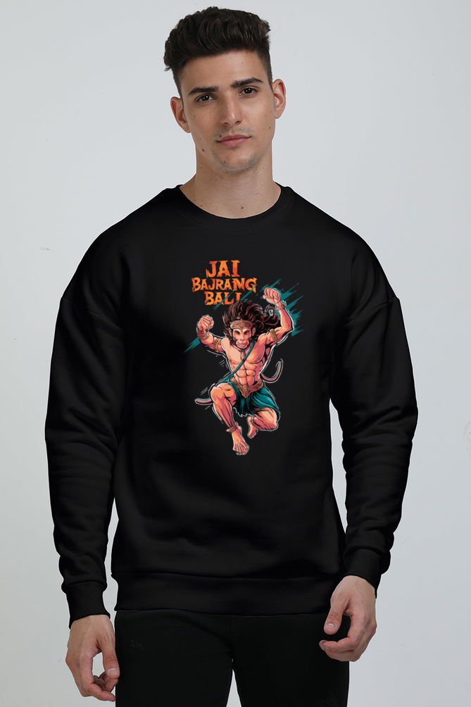 Hanuman Devotional Spirit Oversized Sweatshirt T-Shirts for Men Vastrdhamm