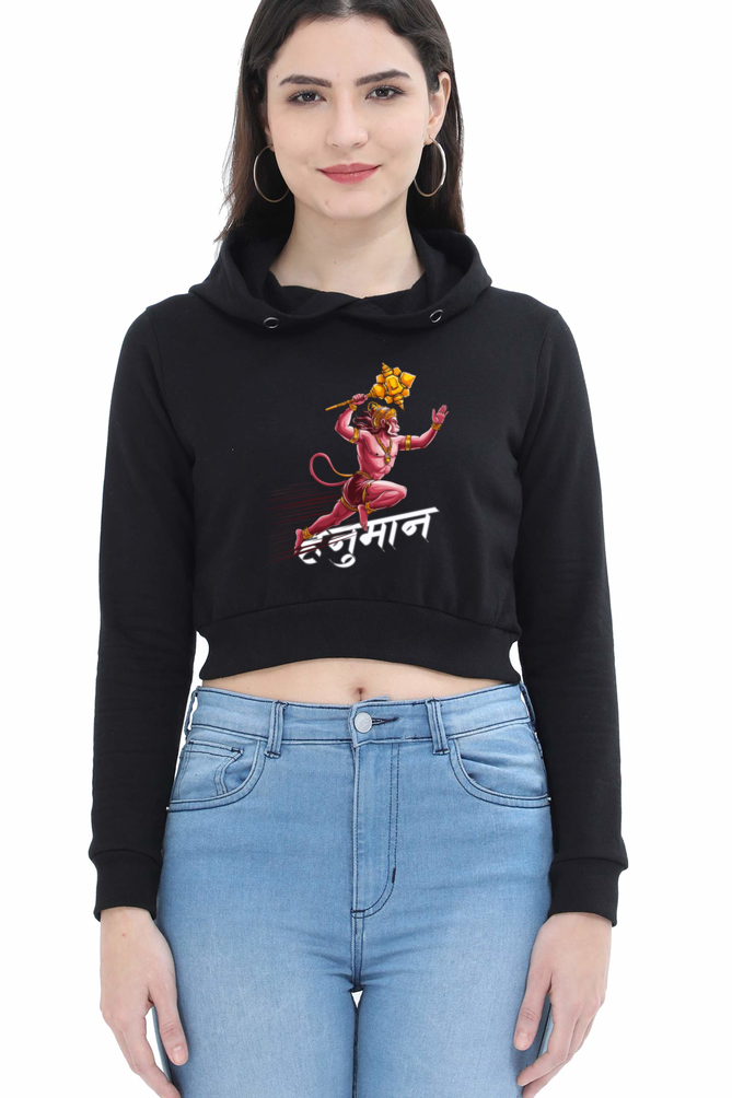 Hanuman FearlessCrop Hoodies for Women Vastrdhamm