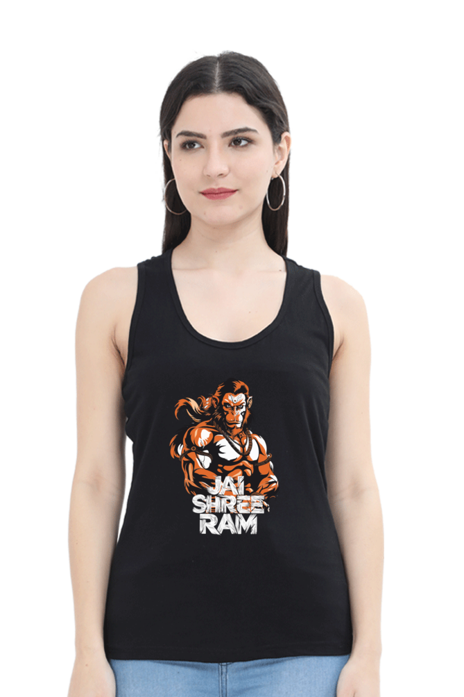 Hanuman Mountain LifterTank Top T-Shirts for Women Vastrdhamm