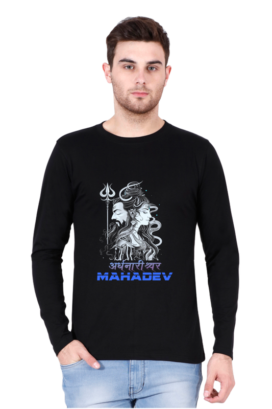 Shiv Ji Blessings Round Neck Full Sleeve T-Shirts for Men Vastrdhamm