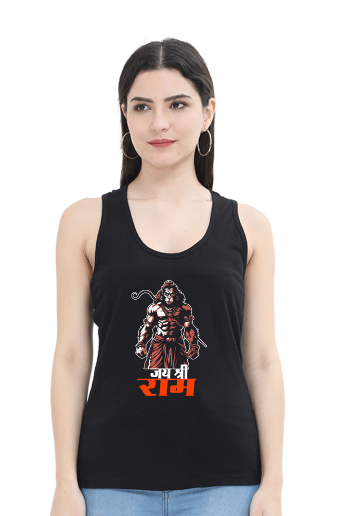 Hanuman Divine StrengthTank Top T-Shirts for Women Vastrdhamm