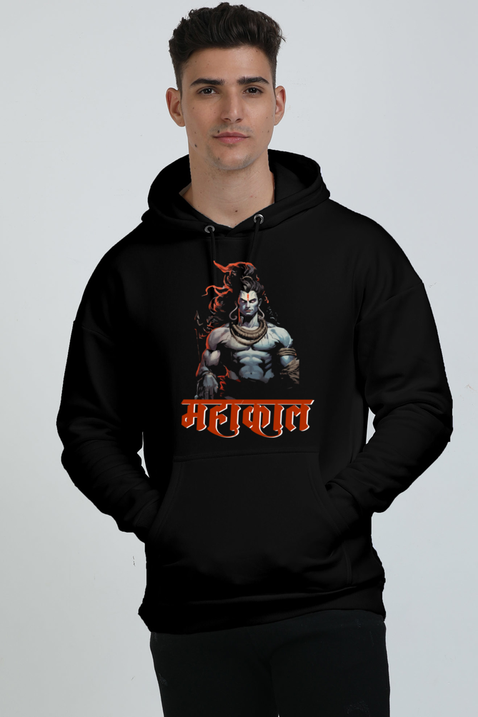 Shiv Ji Shankar Oversized Hooded Sweatshirt T-Shirts  for Men Vastrdhamm