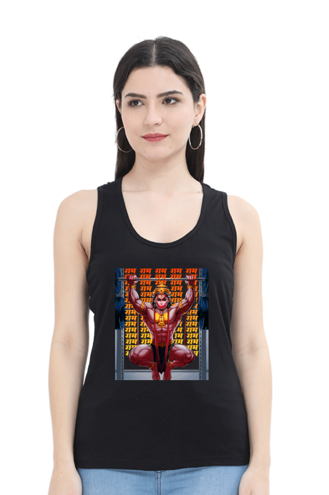 Hanuman Divine EnergyTank Top T-Shirts for Women Vastrdhamm