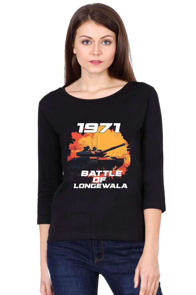 Victory at Longewala Round Neck Full Sleeve T-Shirts for Women Vastrdhamm