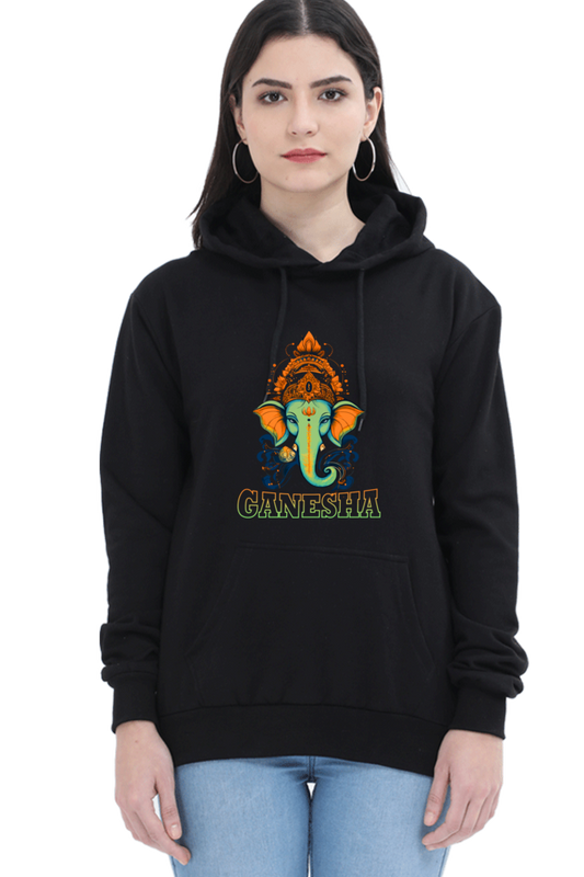 Ganesha WisdomHoodie Sweatshirt T-Shirts for Women Vastrdhamm