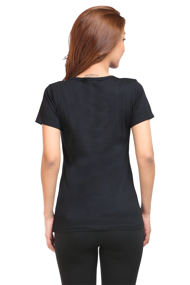 Shree Krishan Flute Melody Round Neck Half Sleeve Classic T-Shirts for Women Vastrdhamm