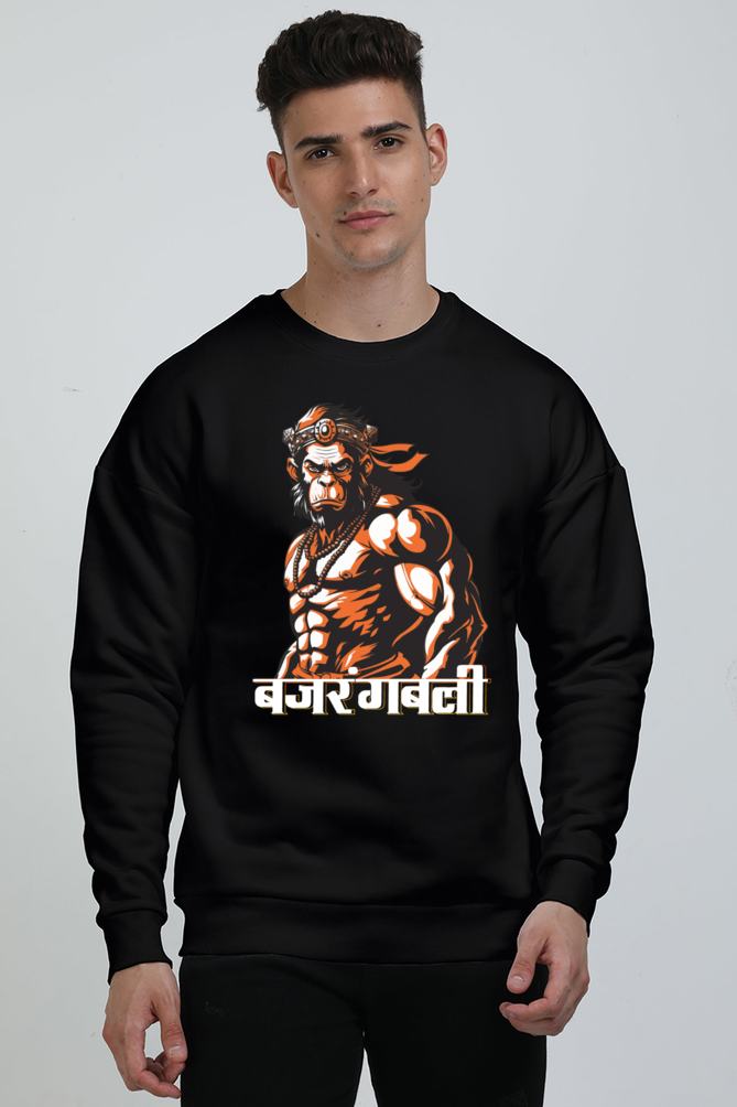 Hanuman Strength Oversized Sweatshirt T-Shirts for Men Vastrdhamm