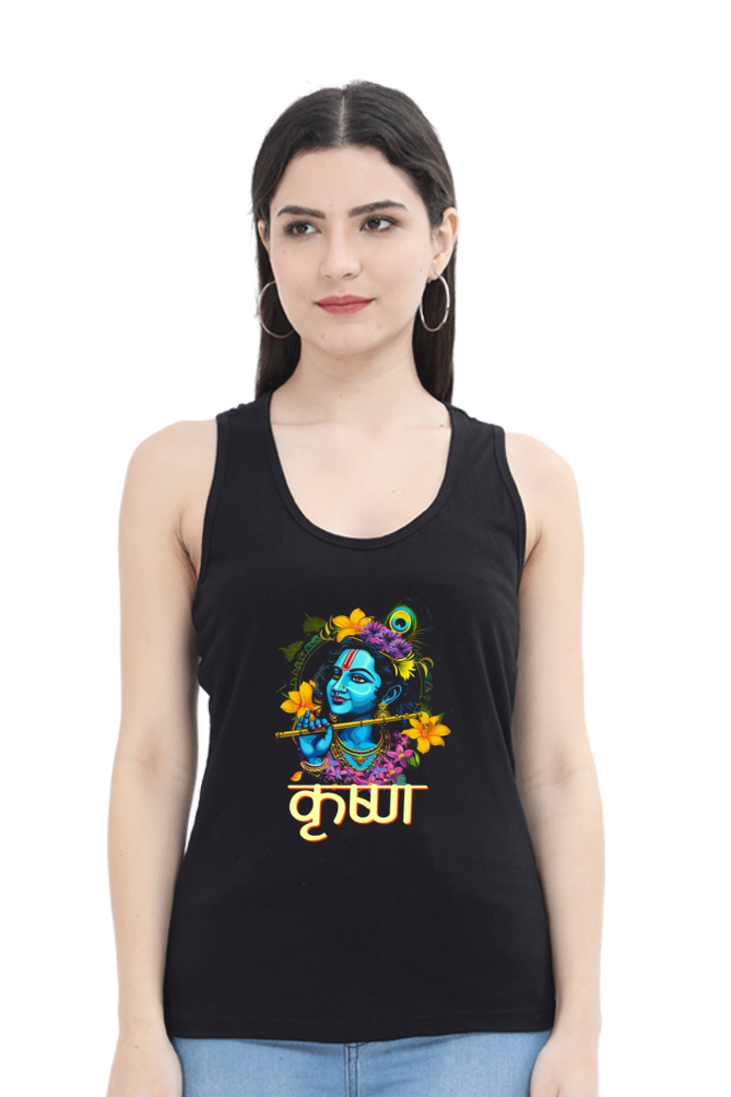 Shree Krishan Govardhan Protector Tank Top T-Shirts for Women Vastrdhamm