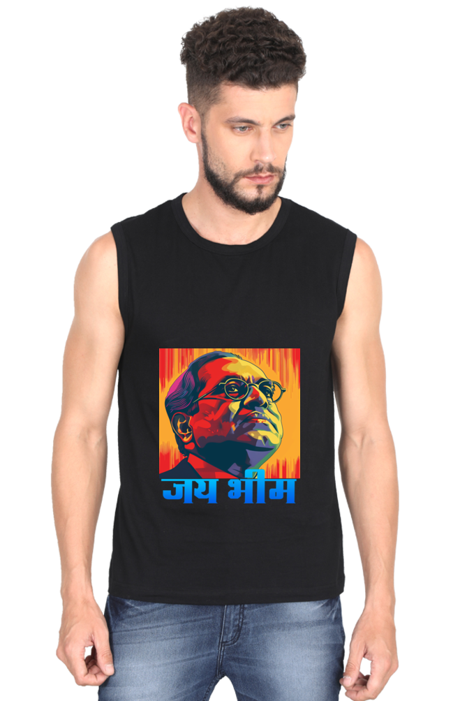 Constitution Maker Round Neck Sleeveless T-Shirts for Men Vastrdhamm