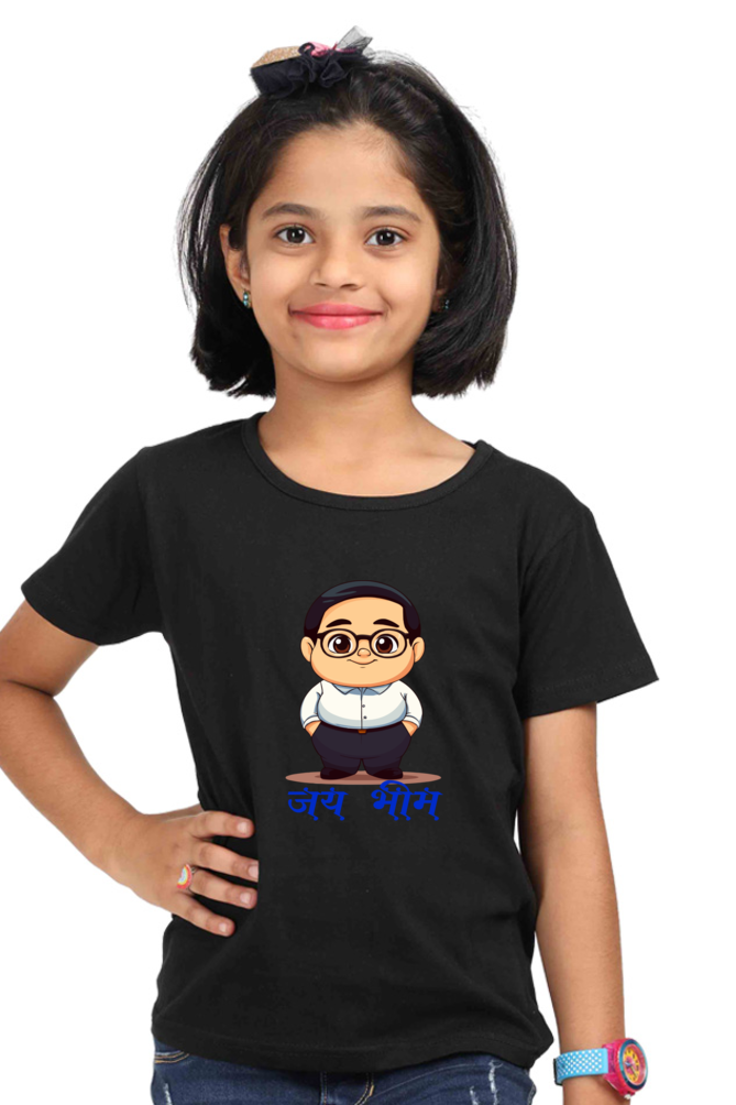 Ambedkar Social Justice Round Neck Half Sleeve Classic T-Shirts for Girl Vastrdhamm