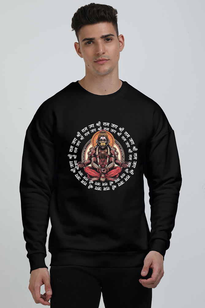 Hanuman Boundless Bravery Oversized Sweatshirt T-Shirts for Men Vastrdhamm