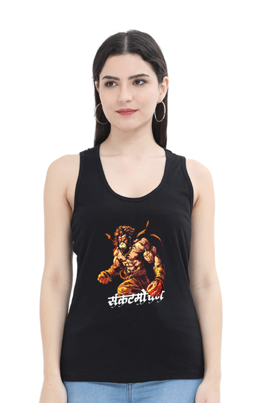 Hanuman DevoteeTank Top T-Shirts for Women Vastrdhamm