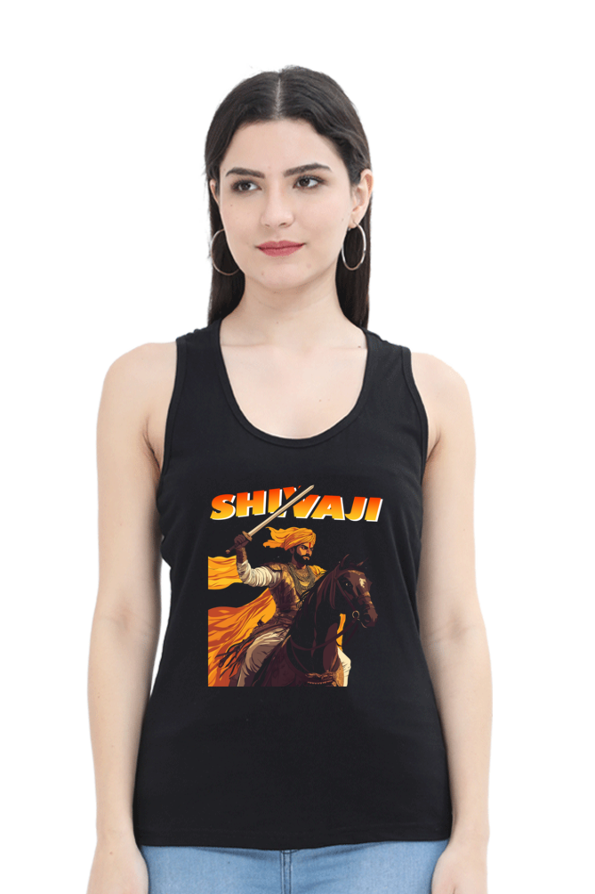 Shivaji Maharaj Warrior Spirit Tank Top T-Shirts for Women Vastrdhamm