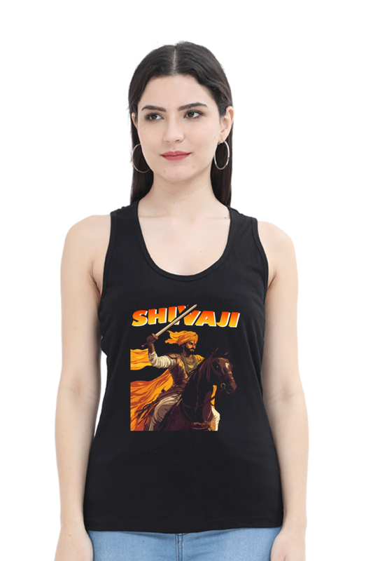 Shivaji Maharaj Warrior Spirit Tank Top T-Shirts for Women Vastrdhamm