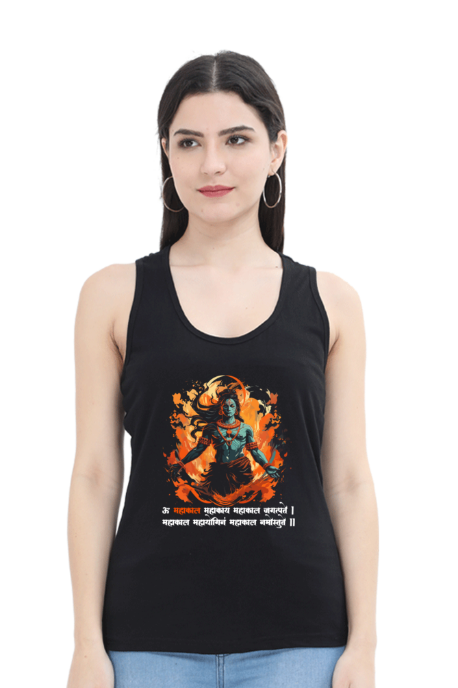 Shiv Ji Third Eye Tank Top T-Shirts for Women Vastrdhamm