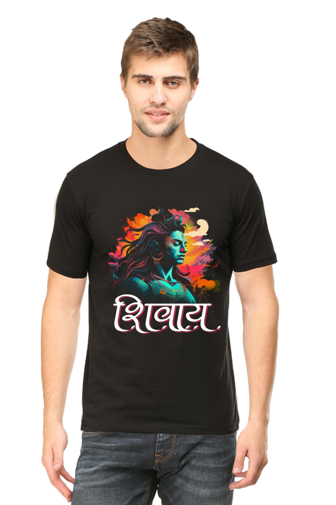 Shiv Ji Blessings Round Neck Half Sleeve Classic T-Shirts for Men Vastrdhamm