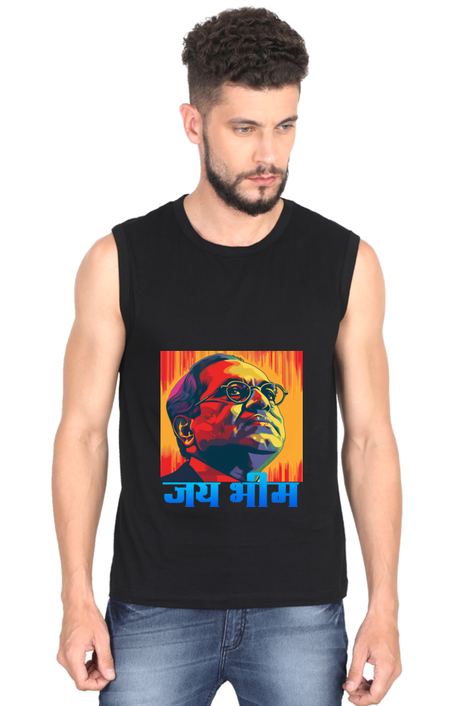 Constitution Maker Round Neck Sleeveless T-Shirts for Men Vastrdhamm