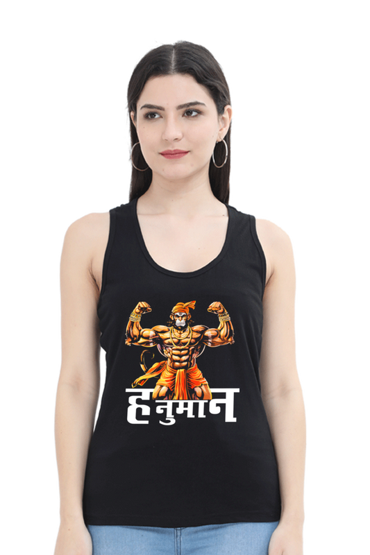 Hanuman Devotional WarriorTank Top T-Shirts for Women Vastrdhamm