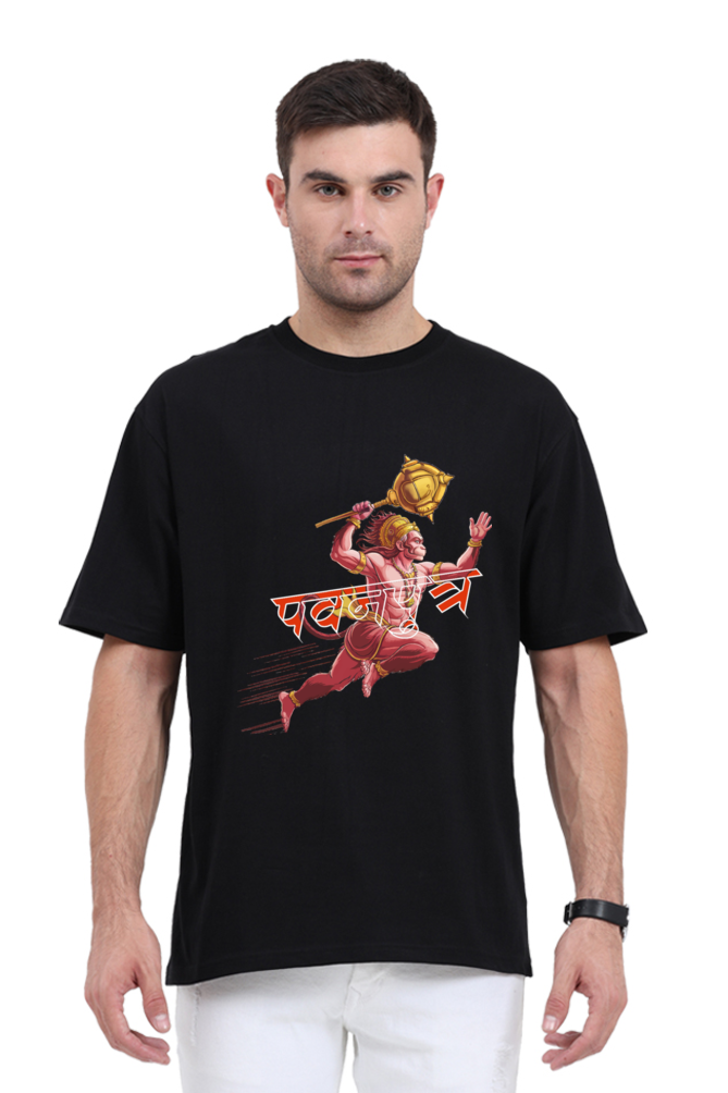 Hanuman Unstoppable Force Oversized Classic T-Shirts for Men Vastrdhamm