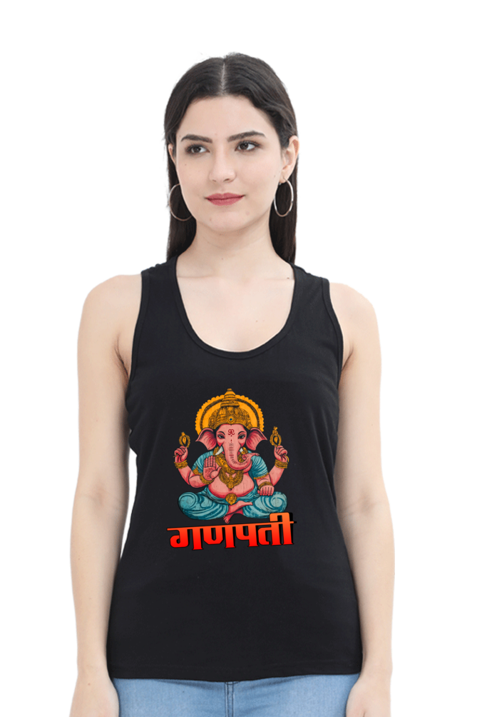 Ganesha WisdomTank Top T-Shirts for Women Vastrdhamm