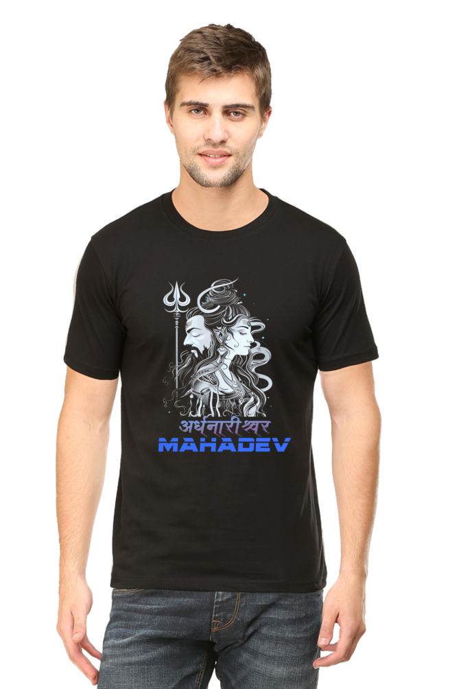 Shiv Ji Devotion Round Neck Half Sleeve Classic T-Shirts for Men Vastrdhamm