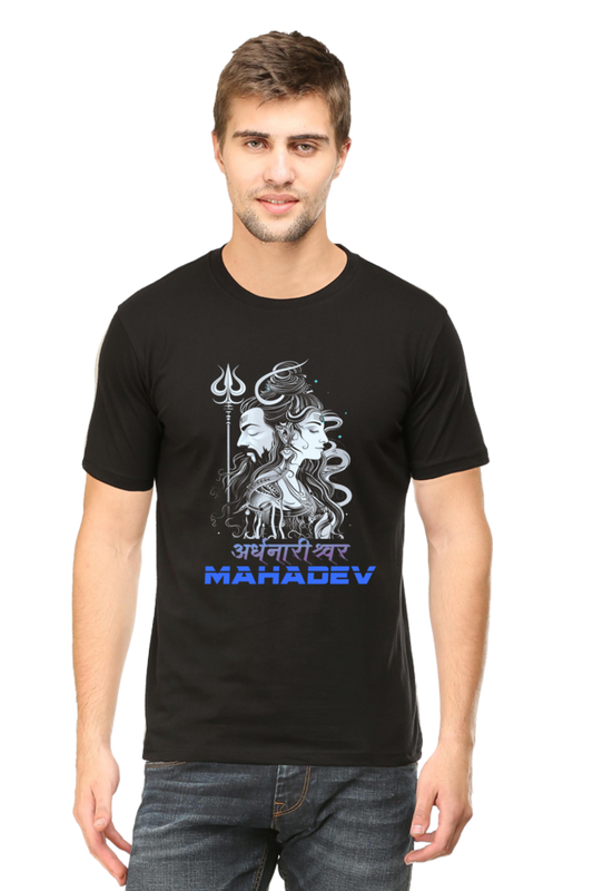 Shiv Ji Devotion Round Neck Half Sleeve Classic T-Shirts for Men Vastrdhamm