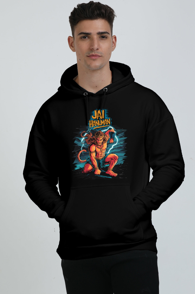 Hanuman Sacred Might Oversized Hooded Sweatshirt T-Shirts for Men Vastrdhamm