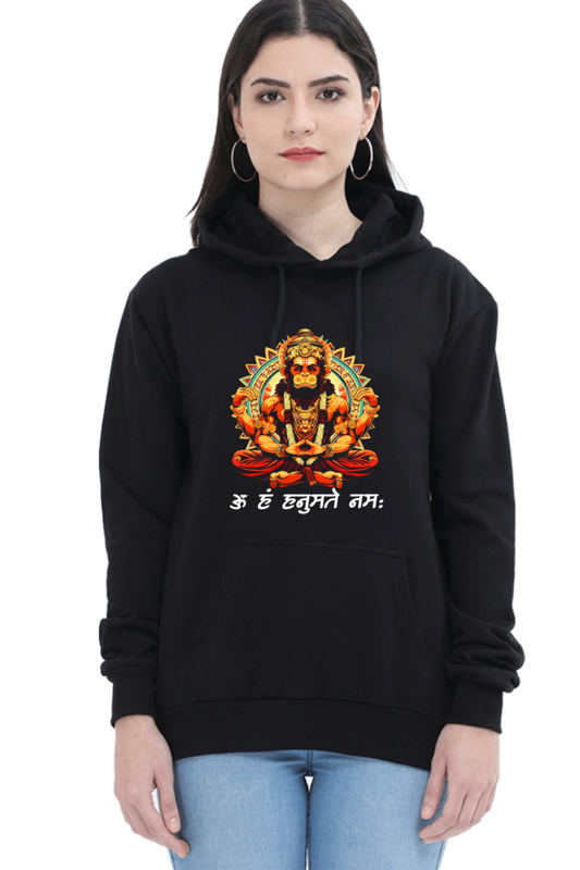 Hanuman Bhakti PowerHoodie Sweatshirt T-Shirts for Women Vastrdhamm