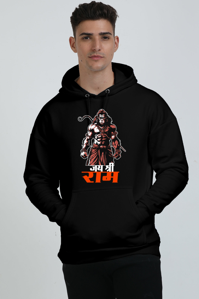 Hanuman Energy Oversized Hooded Sweatshirt T-Shirts for Men Vastrdhamm