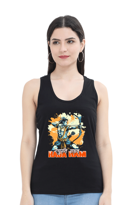 Ram Ji Warrior Spirit Tank Top T-Shirts for Women Vastrdhamm