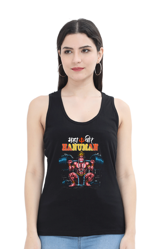 Hanuman Divine PowerhouseTank Top T-Shirts for Women Vastrdhamm