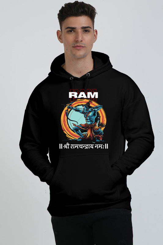 Ram Ji Victory Oversized Hooded Sweatshirt T-Shirts  for Men Vastrdhamm