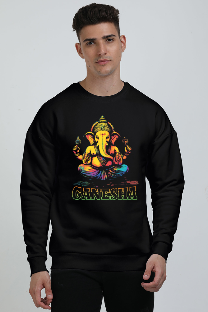 Ganesha Blessings Oversized Sweatshirt T-Shirts for Men Vastrdhamm