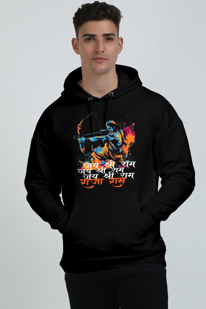 Ram Ji Sita Ram Oversized Hooded Sweatshirt T-Shirts  for Men Vastrdhamm