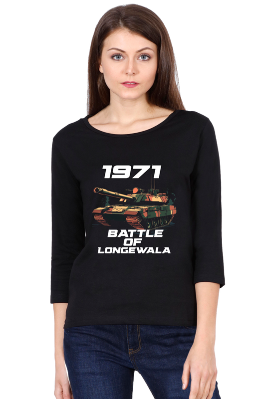 Victory at Longewala Round Neck Full Sleeve T-Shirts for Women Vastrdhamm