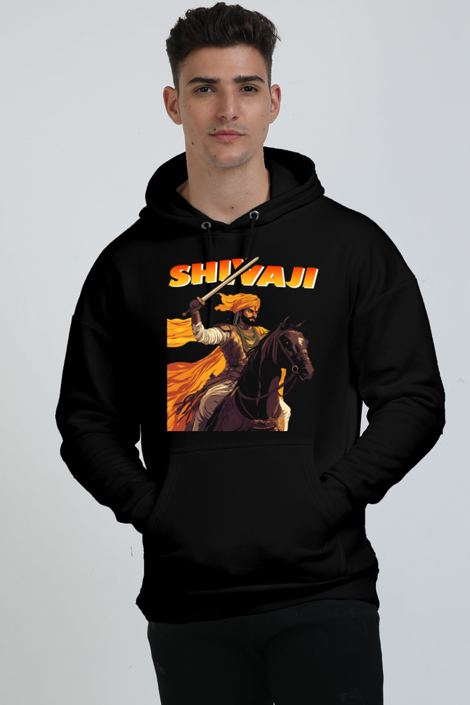 Shivaji Maharaj Legacy Oversized Hooded Sweatshirt T-Shirts for Men Vastrdhamm