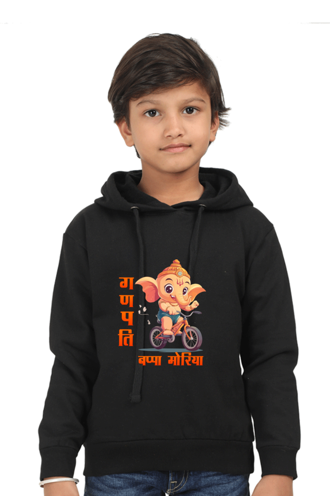 Ganesha Devotion Hoodie Sweatshirt  T-Shirts for Boy Vastrdhamm