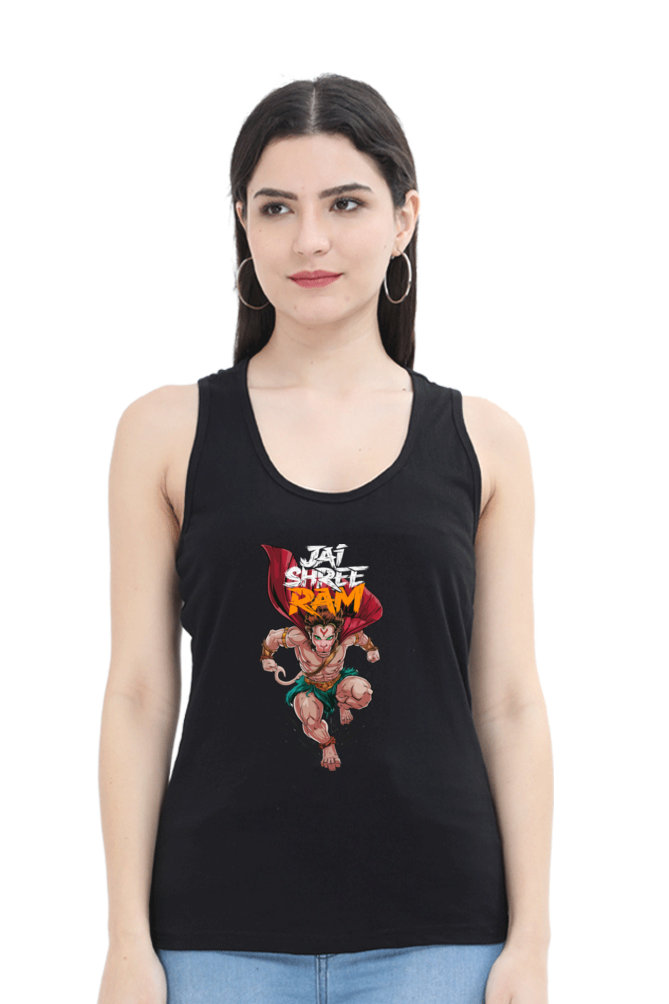 Hanuman Devotional HeroTank Top T-Shirts for Women Vastrdhamm