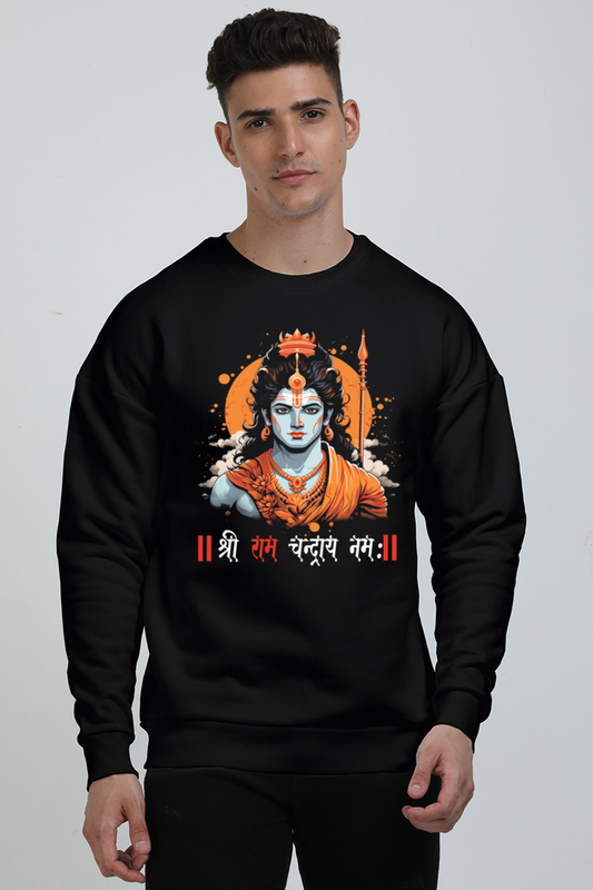 Ram Ji Divine Warrior Oversized Sweatshirt T-Shirts  for Men Vastrdhamm