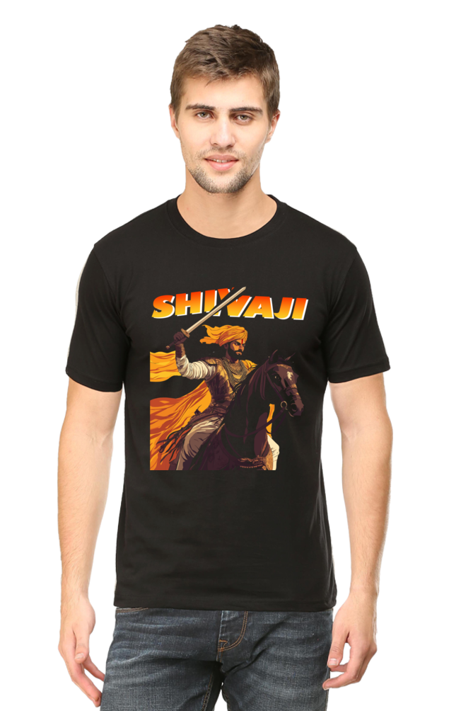 Shivaji Maharaj Legacy Round Neck Half Sleeve Classic T-Shirts for Men Vastrdhamm