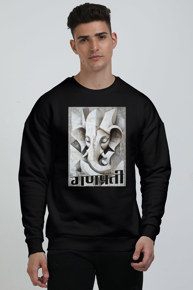 Ganesha Protector Oversized Sweatshirt T-Shirts for Men Vastrdhamm