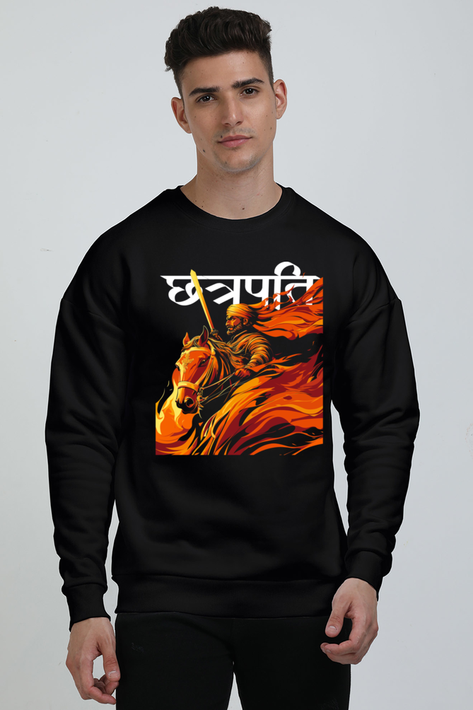 Shivaji Maharaj Valor Oversized Sweatshirt T-Shirts for Men Vastrdhamm