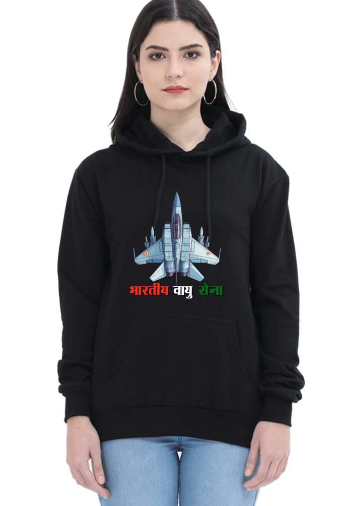 Sky Warriors: Indian Air Force Hoodie Sweatshirt T-Shirts for Women Vastrdhamm