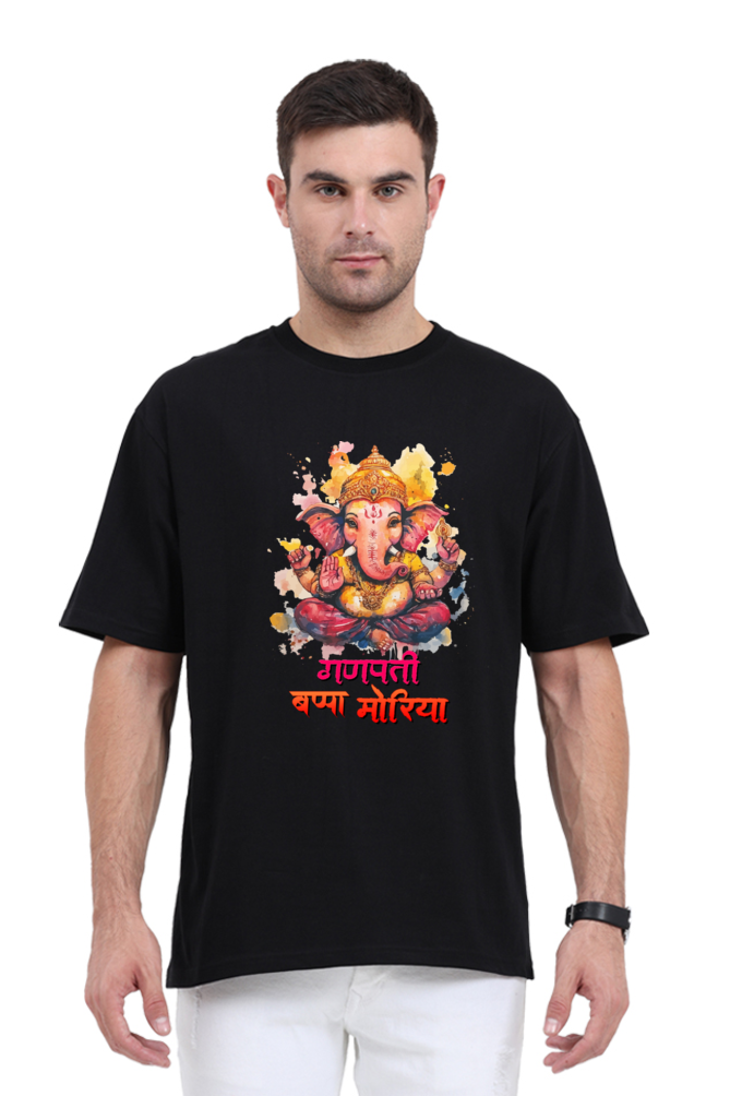 Ganesha Wisdom Oversized Classic T-Shirts for Men Vastrdhamm