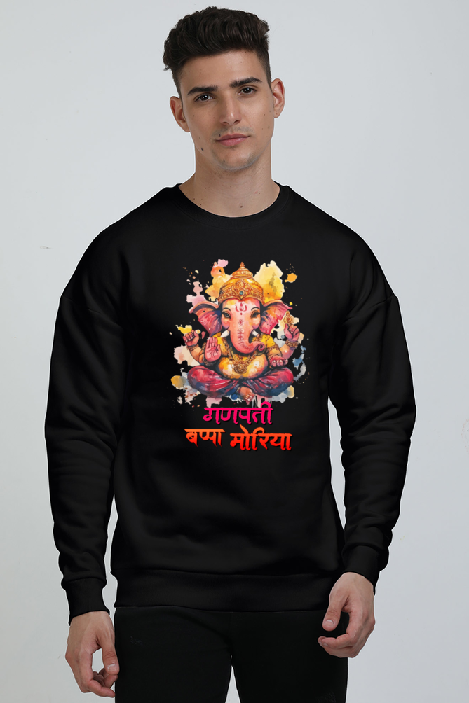 Jai Ganesha Glory Oversized Sweatshirt T-Shirts for Men Vastrdhamm