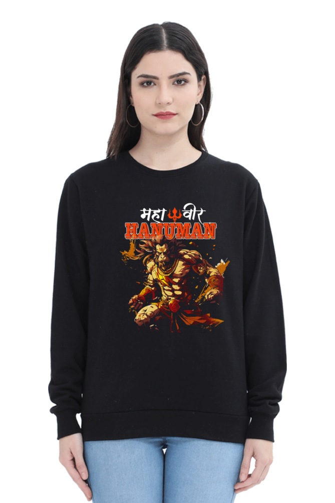 Hanuman Devotional PowerSweatshirt T-Shirts for Women Vastrdhamm