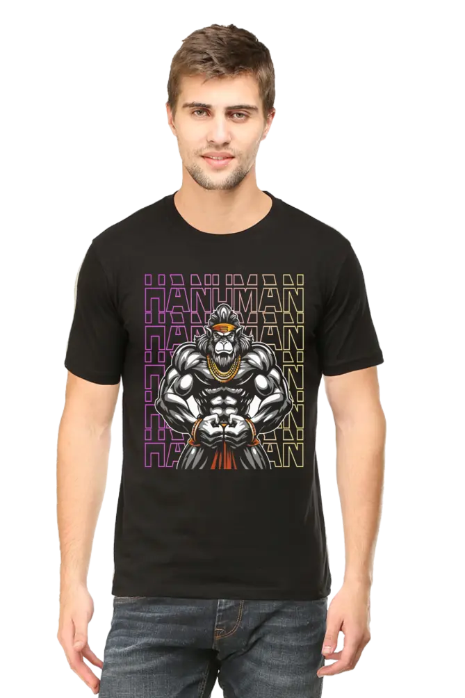 Maha Veer Hanuman The Divine Warrior T-Shirt | Regular Fit Vastrdhamm