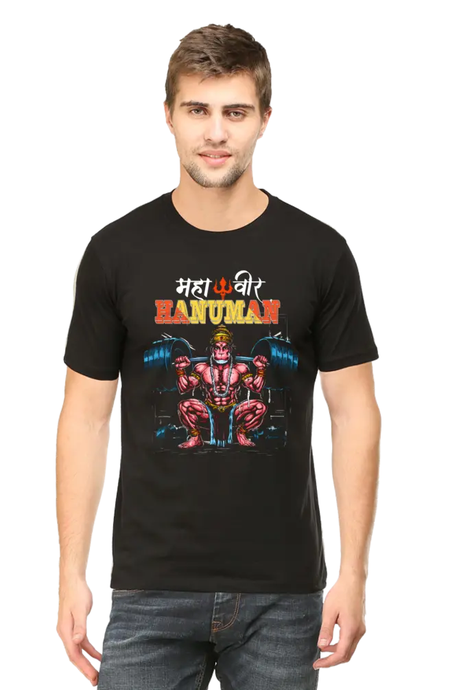 Hanuman the Invincible Guardian of Strength T-Shirt | Regular Fit Vastrdhamm