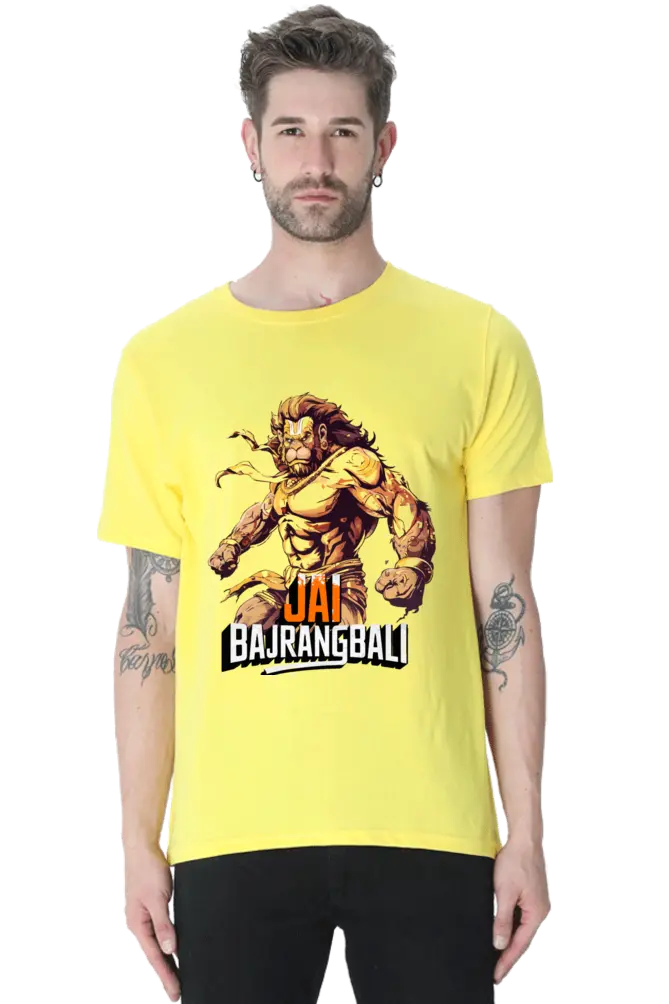 Jay Bajrang Bali The Mighty Protector T-Shirt | Regular Fit Vastrdhamm